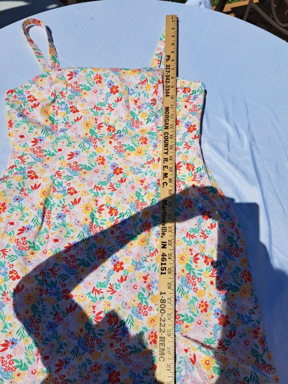 Sadie and Sage Floral Mini Dress Adjustable Straps Slit  Multicolor Women's XL - Picture 12 of 13